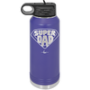 Super Dad with Shield Symbol - Laser Engraved Stainless Steel Drinkware - 2047 -