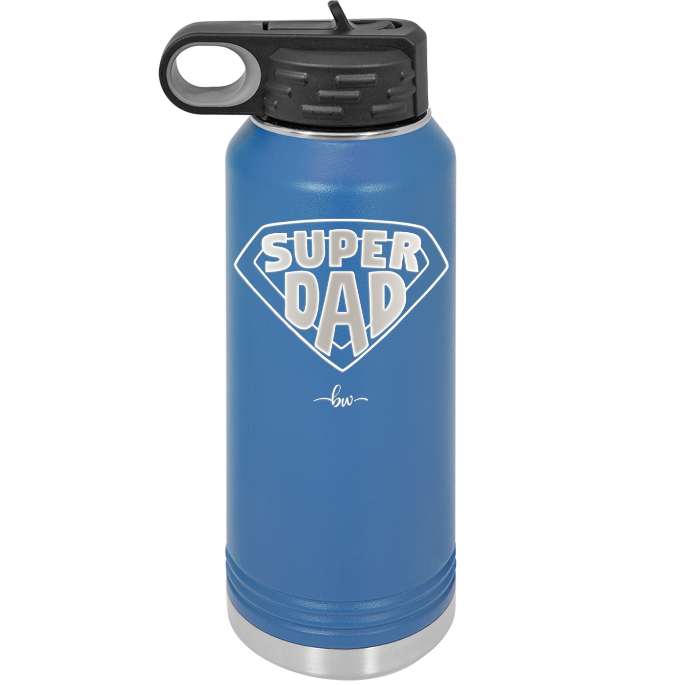 Super Dad with Shield Symbol - Laser Engraved Stainless Steel Drinkware - 2047 -