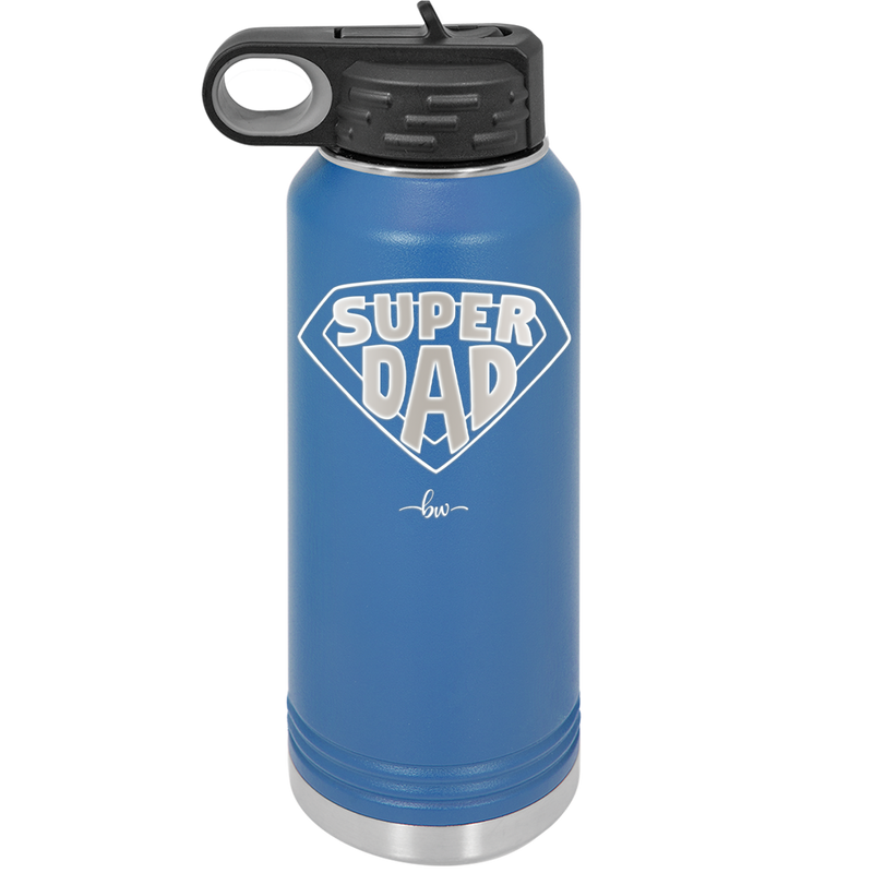 Super Dad with Shield Symbol - Laser Engraved Stainless Steel Drinkware - 2047 -