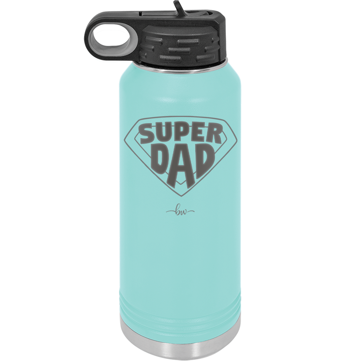 Super Dad with Shield Symbol - Laser Engraved Stainless Steel Drinkware - 2047 -