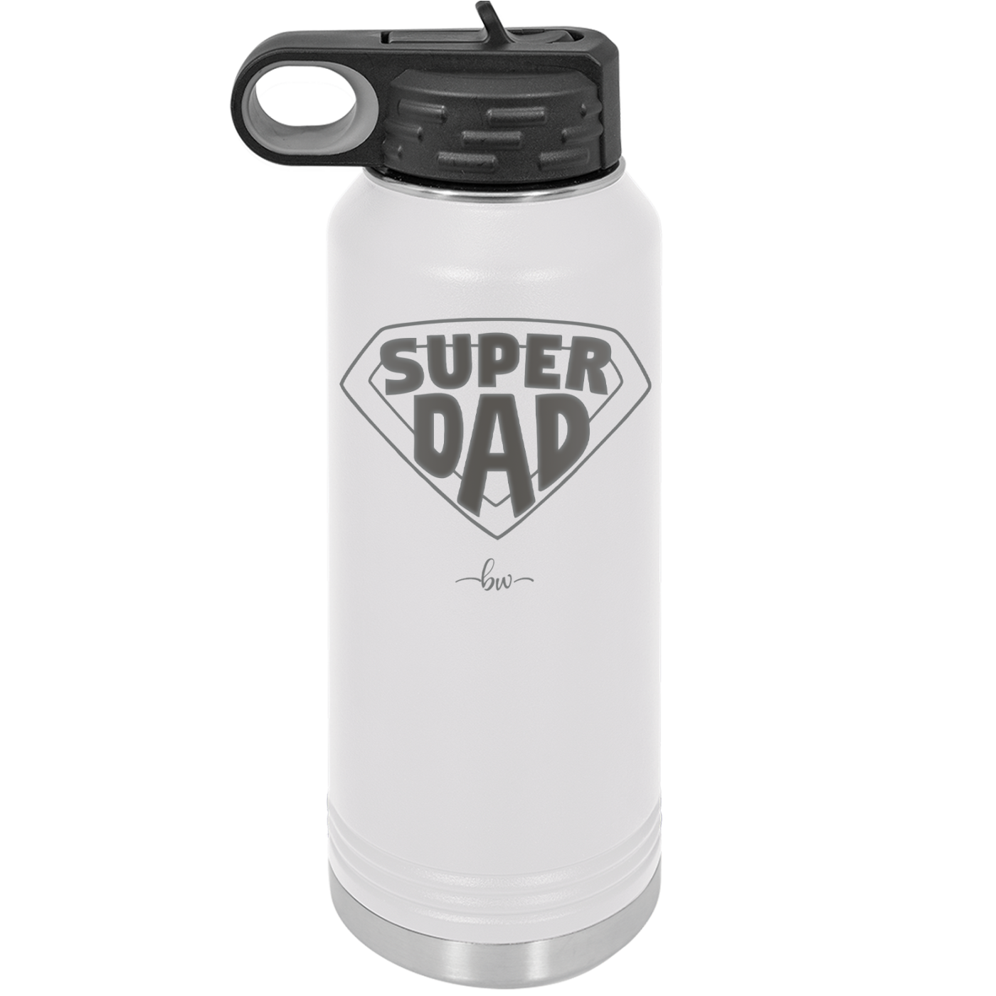 Super Dad with Shield Symbol - Laser Engraved Stainless Steel Drinkware - 2047 -