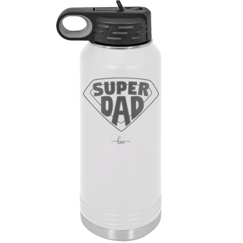 Super Dad with Shield Symbol - Laser Engraved Stainless Steel Drinkware - 2047 -