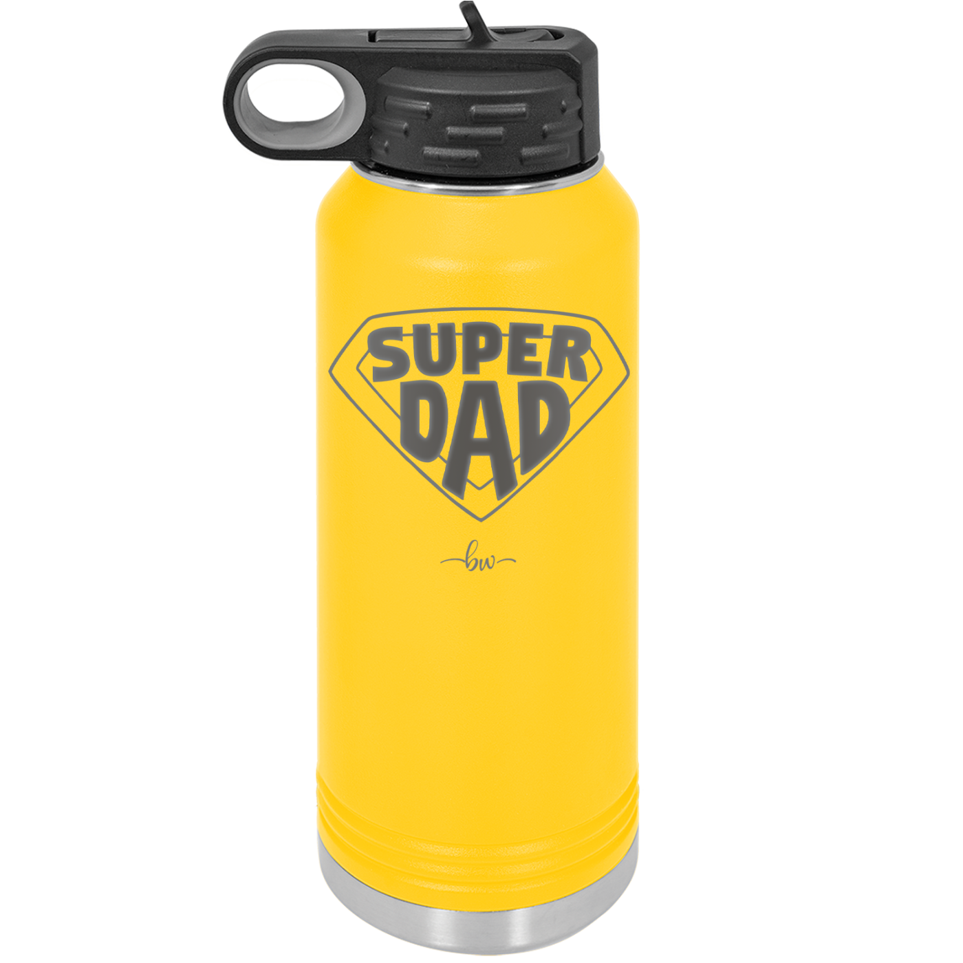 Super Dad with Shield Symbol - Laser Engraved Stainless Steel Drinkware - 2047 -