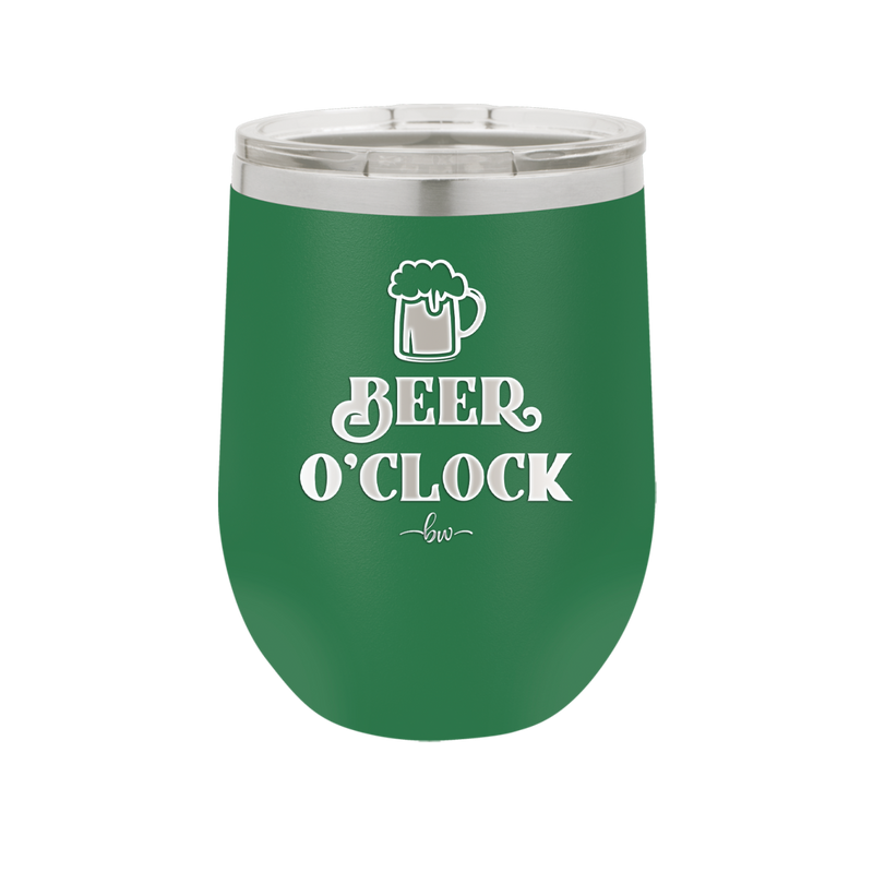 Beer O'Clock - Laser Engraved Stainless Steel Drinkware - 2098 -