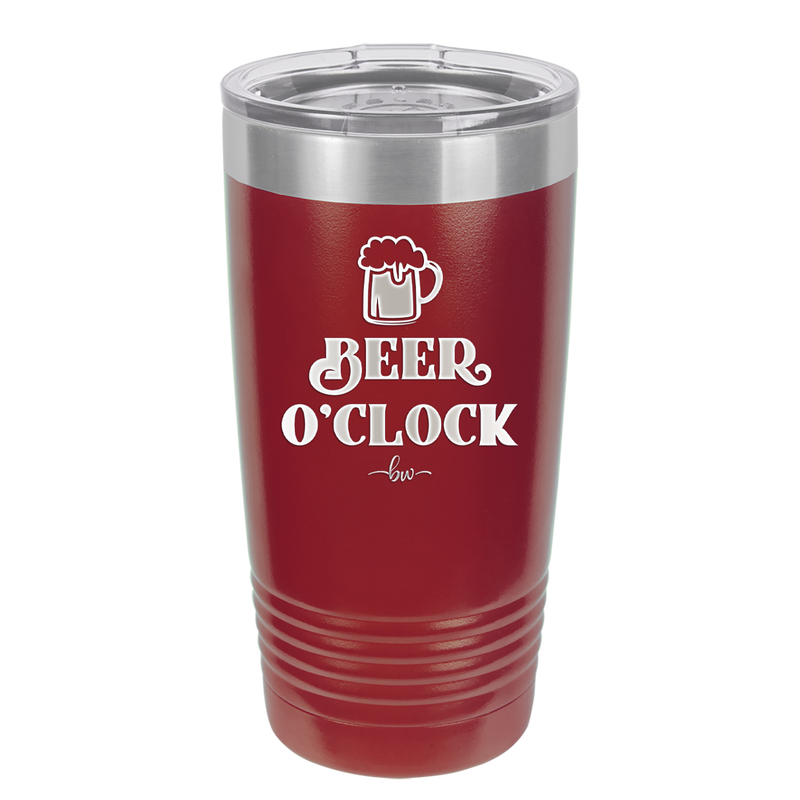 Beer O'Clock - Laser Engraved Stainless Steel Drinkware - 2098 -