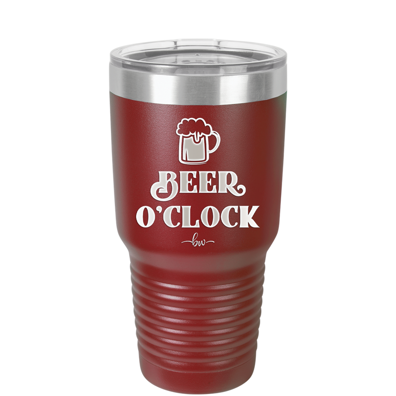 Beer O'Clock - Laser Engraved Stainless Steel Drinkware - 2098 -