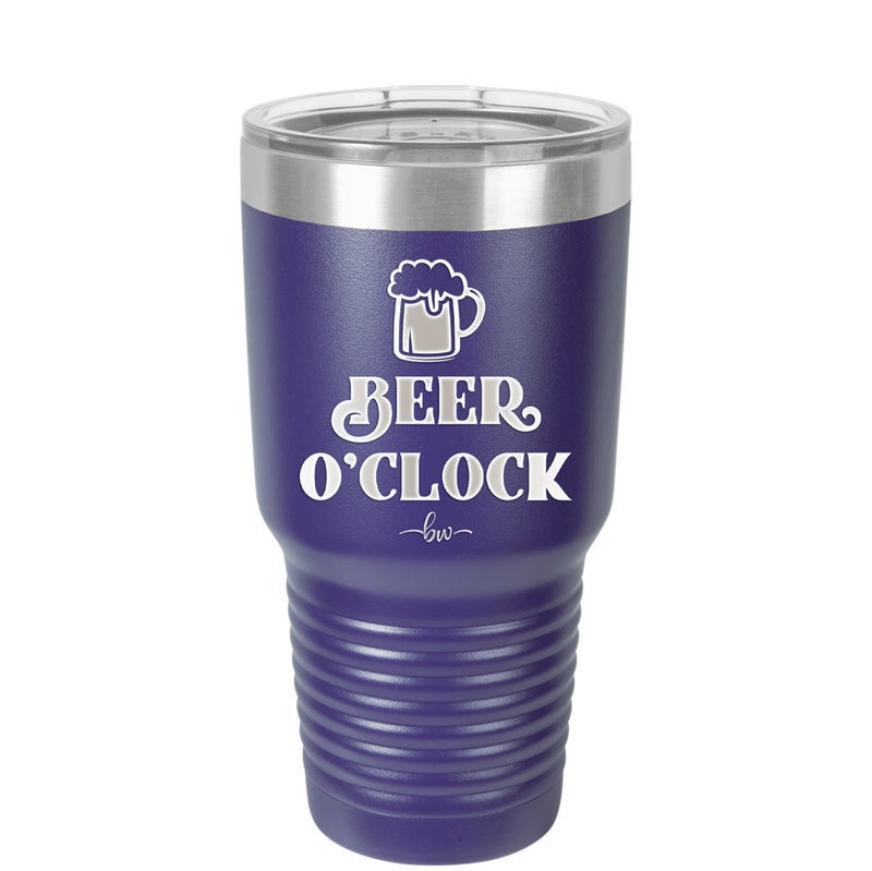 Beer O'Clock - Laser Engraved Stainless Steel Drinkware - 2098 -