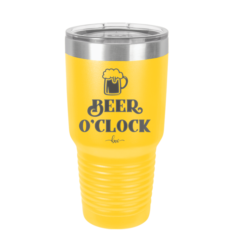 Beer O'Clock - Laser Engraved Stainless Steel Drinkware - 2098 -