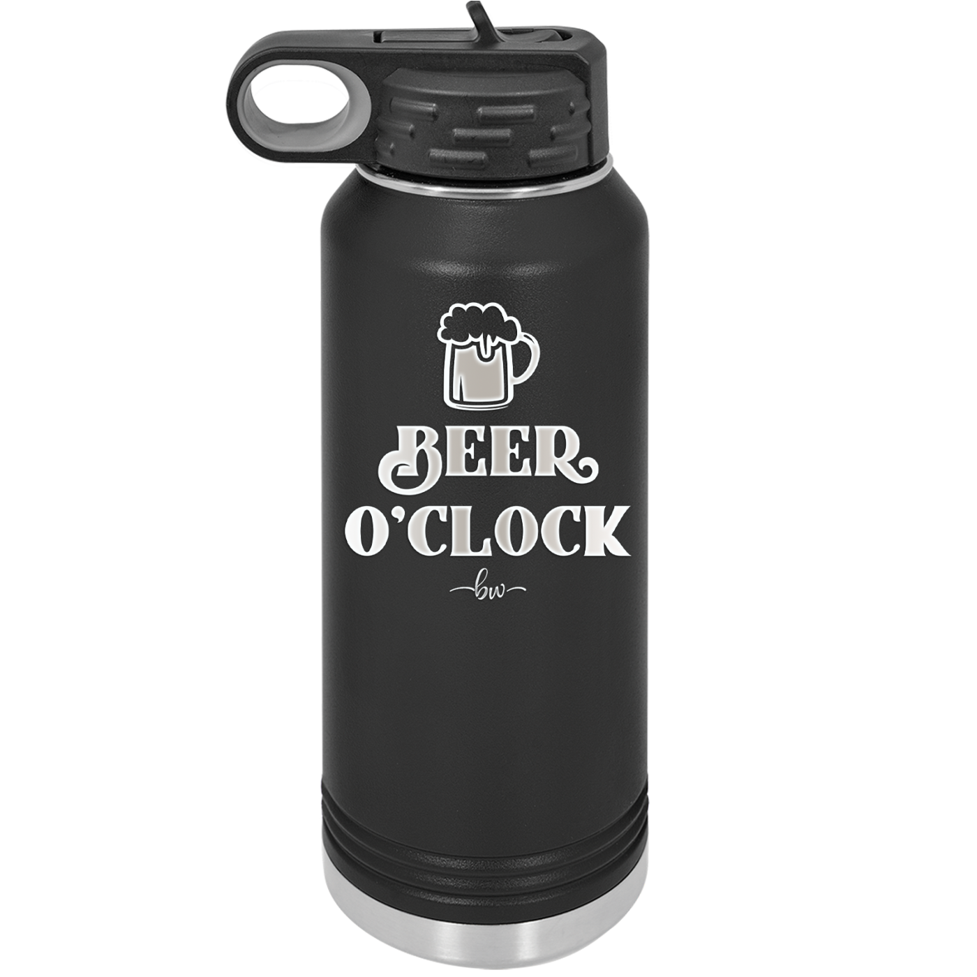 Beer O'Clock - Laser Engraved Stainless Steel Drinkware - 2098 -