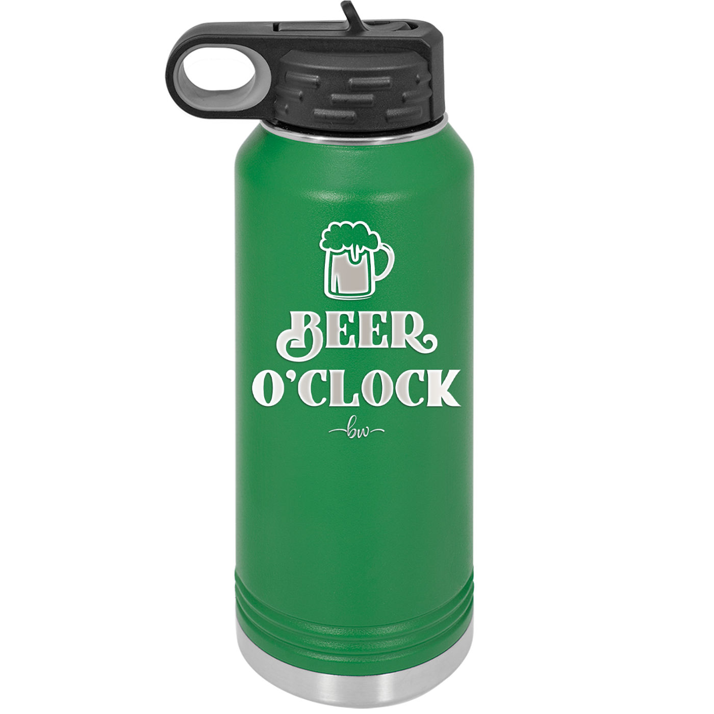 Beer O'Clock - Laser Engraved Stainless Steel Drinkware - 2098 -