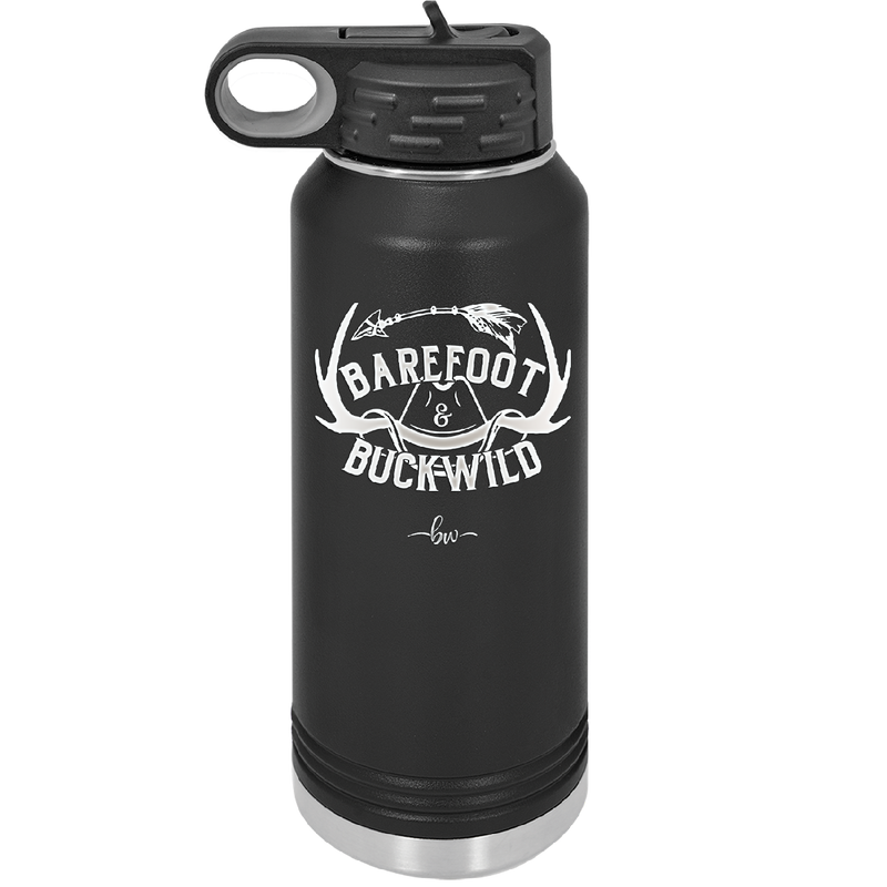 Barefoot and Buckwild - Laser Engraved Stainless Steel Drinkware - 2104 -