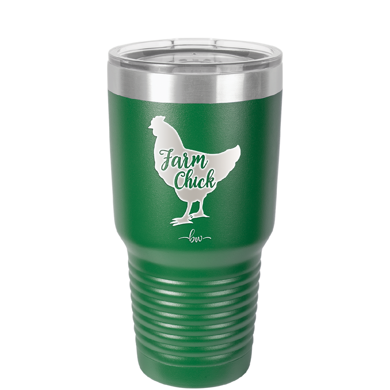 Farm Chick - Laser Engraved Stainless Steel Drinkware - 2107 -