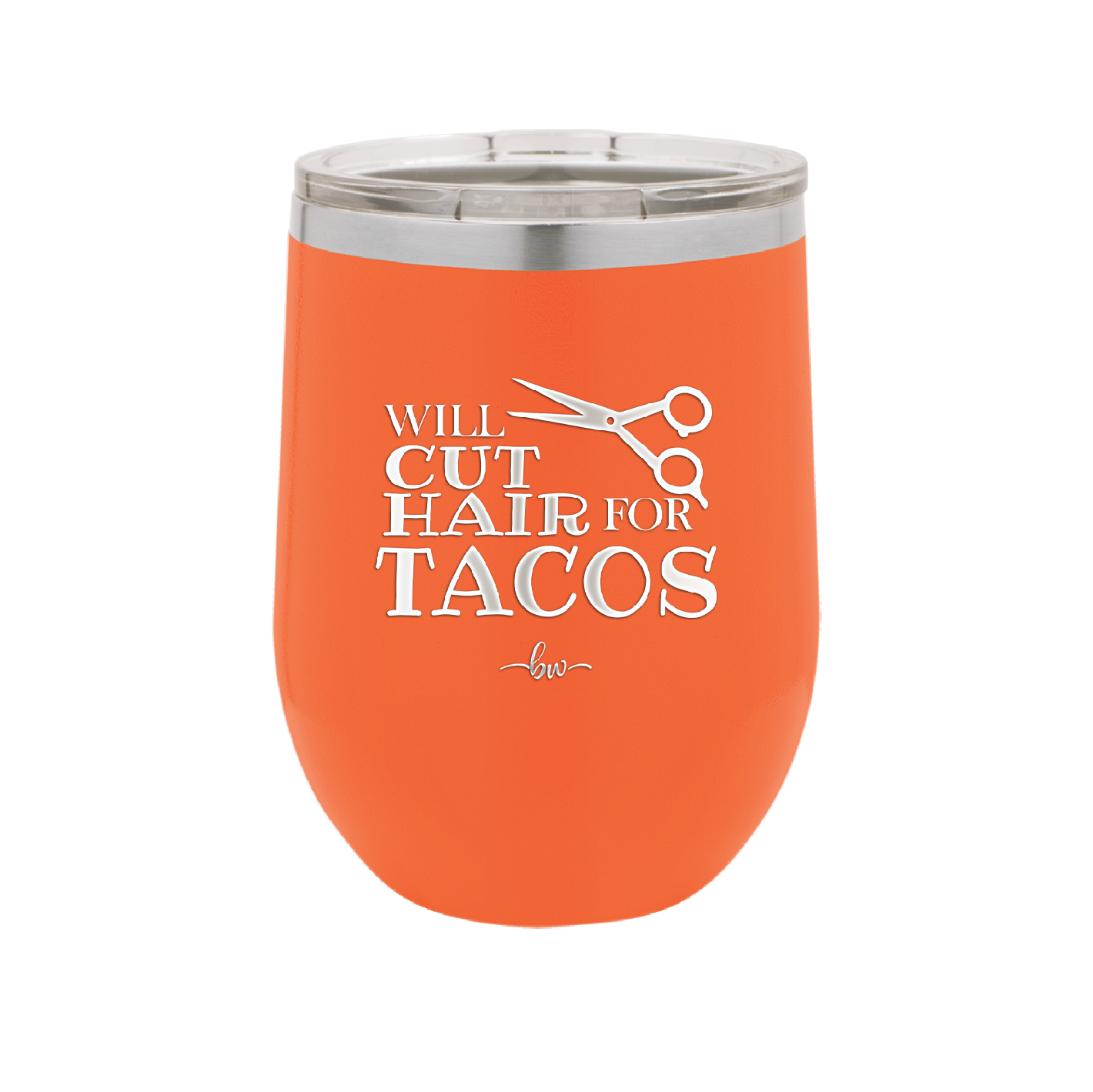 Will Cut Hair for Tacos - Laser Engraved Stainless Steel Drinkware - 2128 -