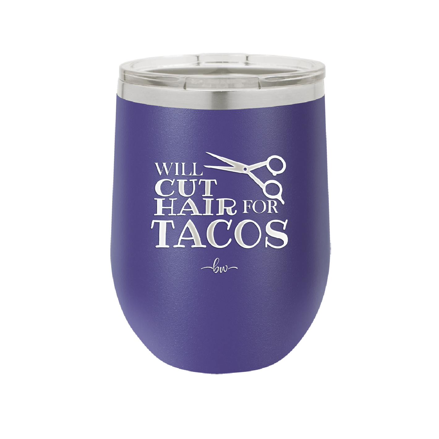 Will Cut Hair for Tacos - Laser Engraved Stainless Steel Drinkware - 2128 -