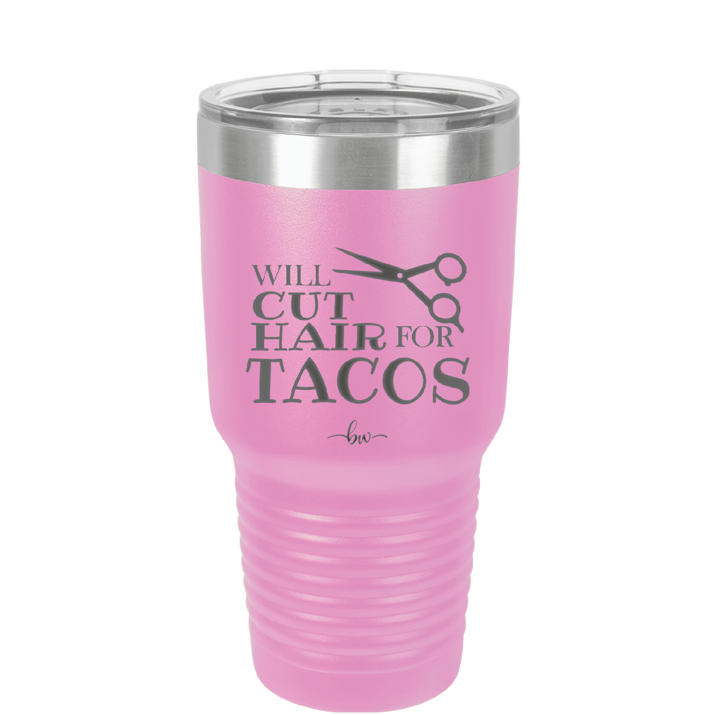 Will Cut Hair for Tacos - Laser Engraved Stainless Steel Drinkware - 2128 -