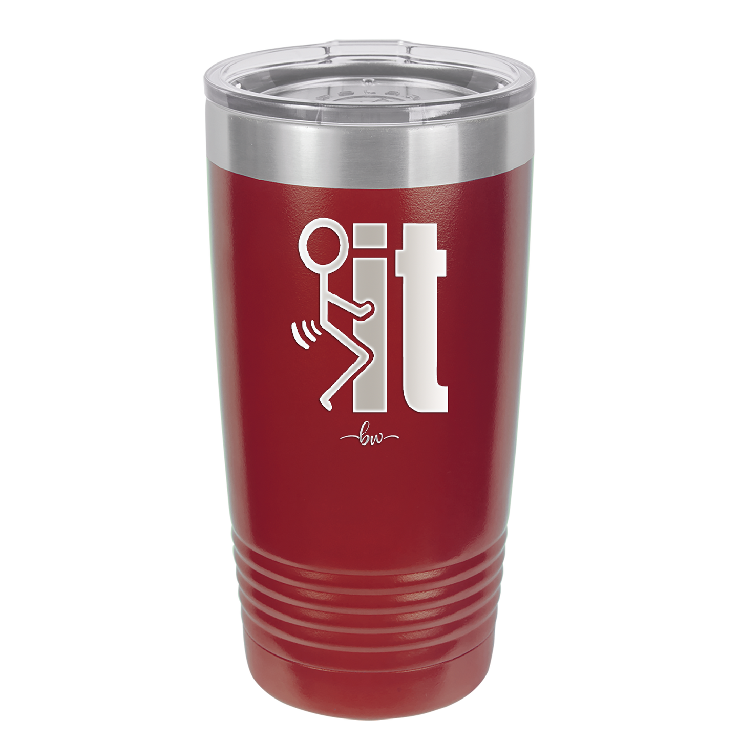 Fuck It Stick Figure - Laser Engraved Stainless Steel Drinkware - 2139 -