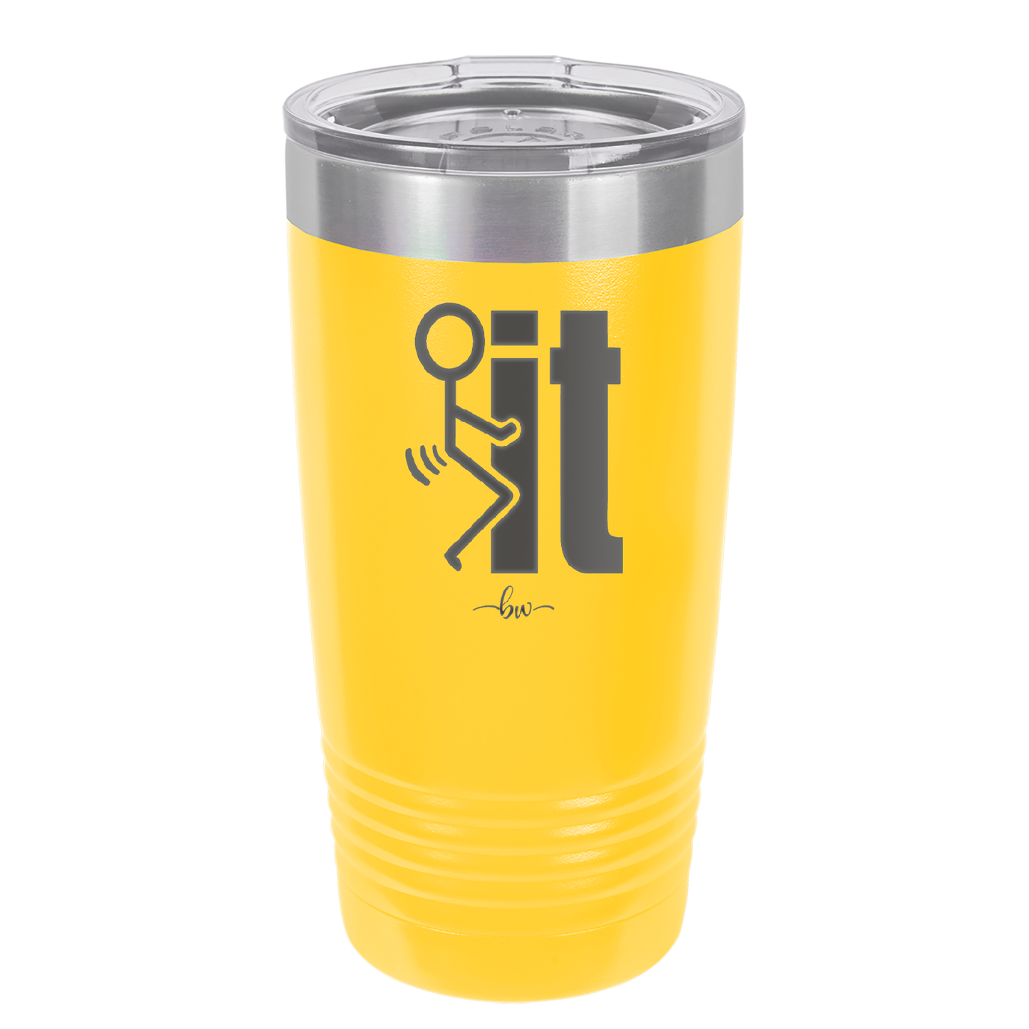 Fuck It Stick Figure - Laser Engraved Stainless Steel Drinkware - 2139 -