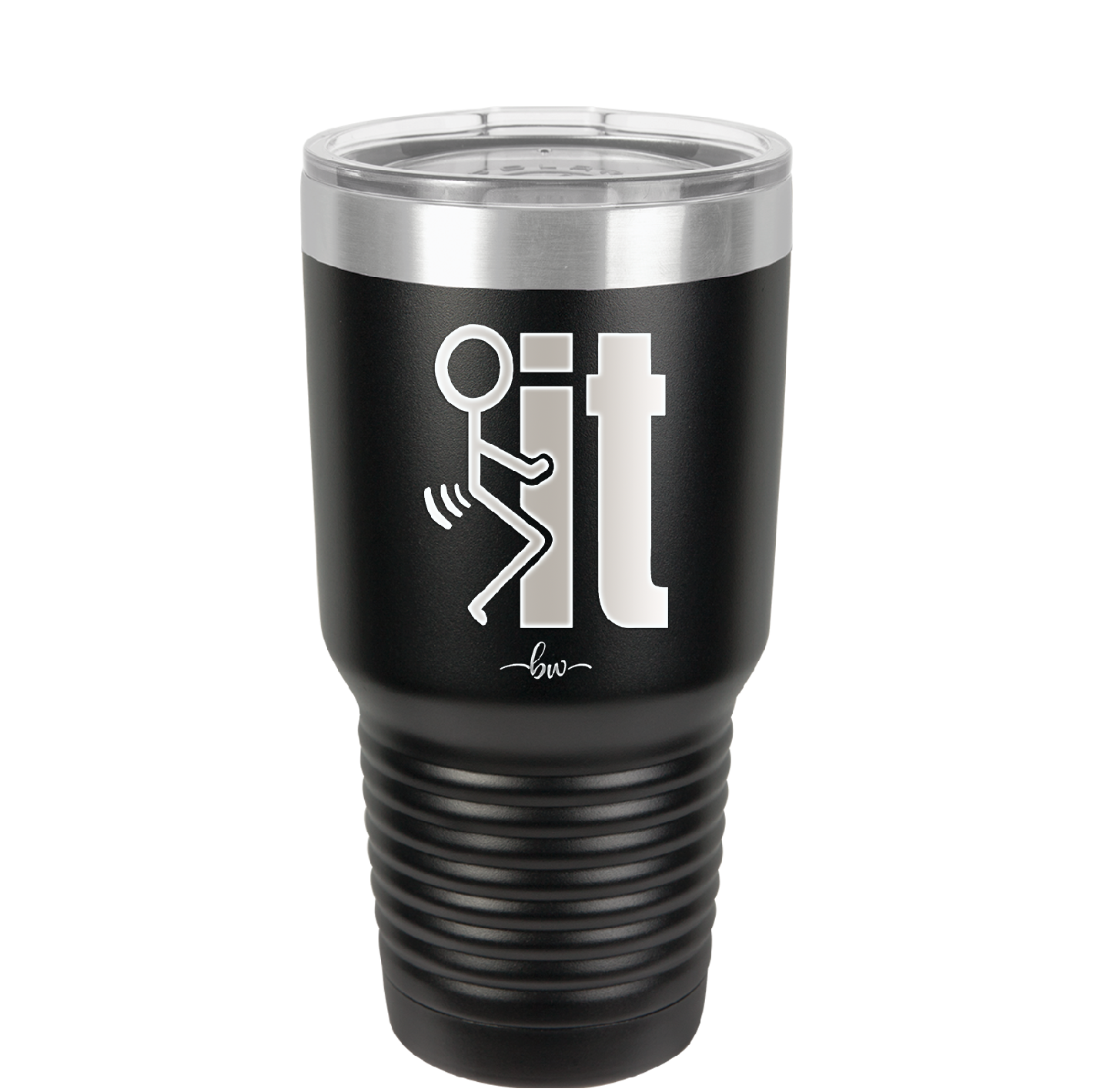 Fuck It Stick Figure - Laser Engraved Stainless Steel Drinkware - 2139 -