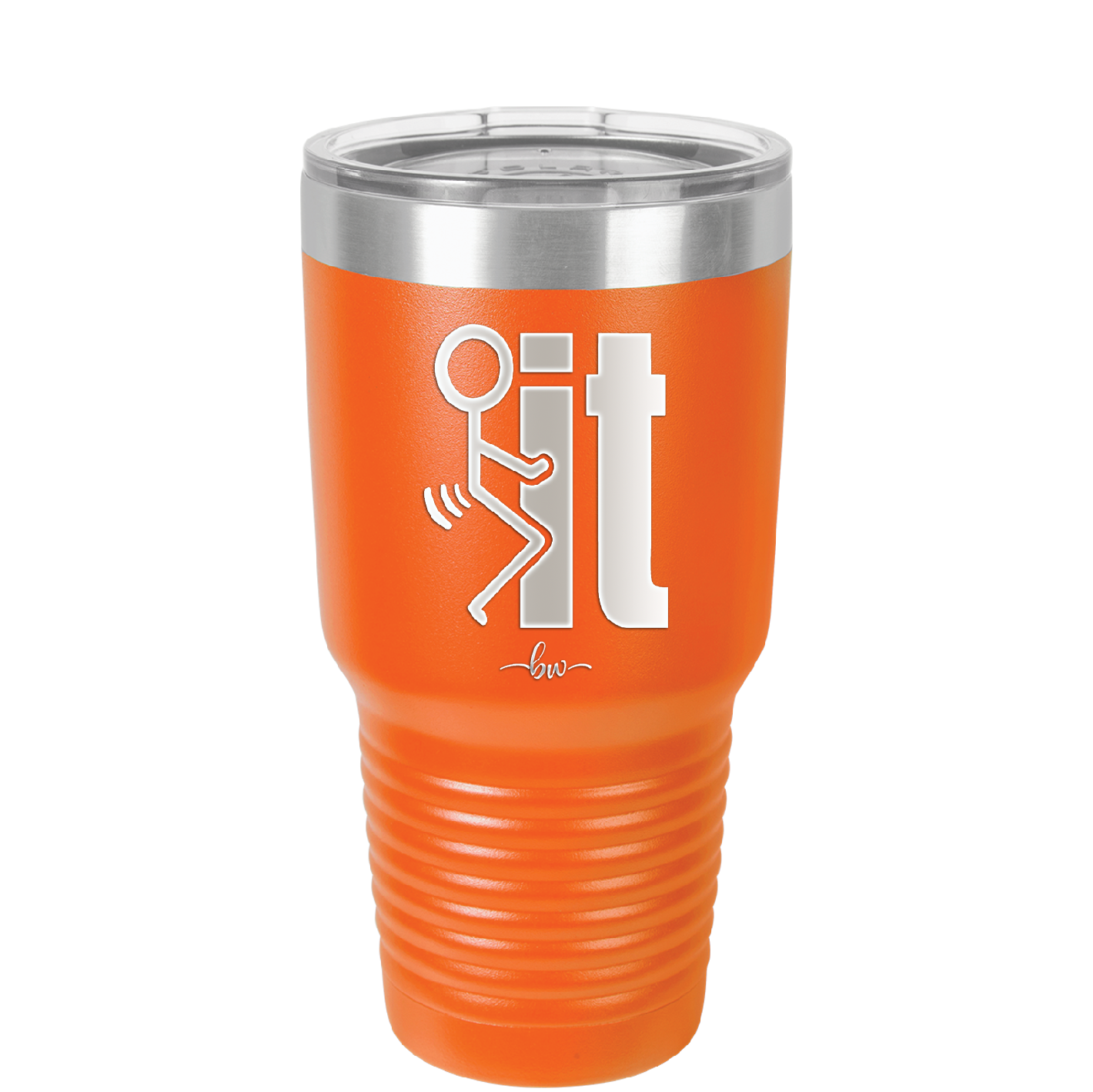 Fuck It Stick Figure - Laser Engraved Stainless Steel Drinkware - 2139 -