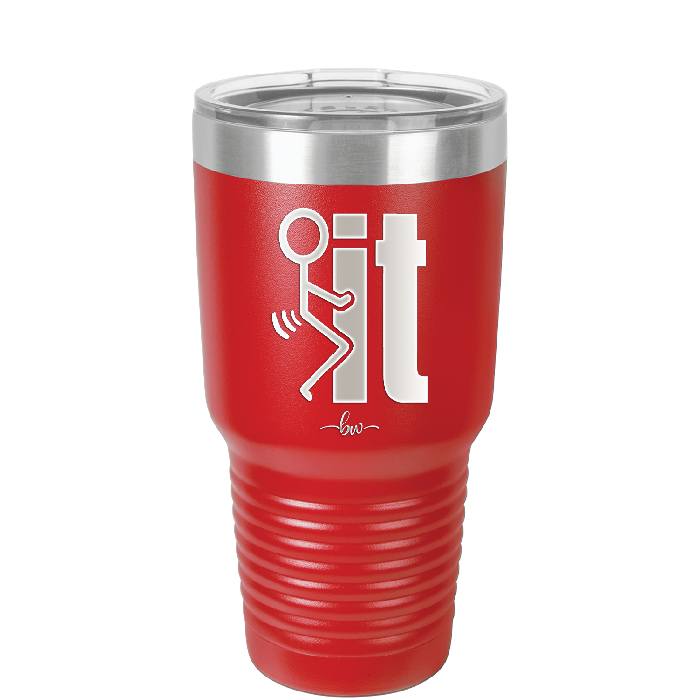 Fuck It Stick Figure - Laser Engraved Stainless Steel Drinkware - 2139 -