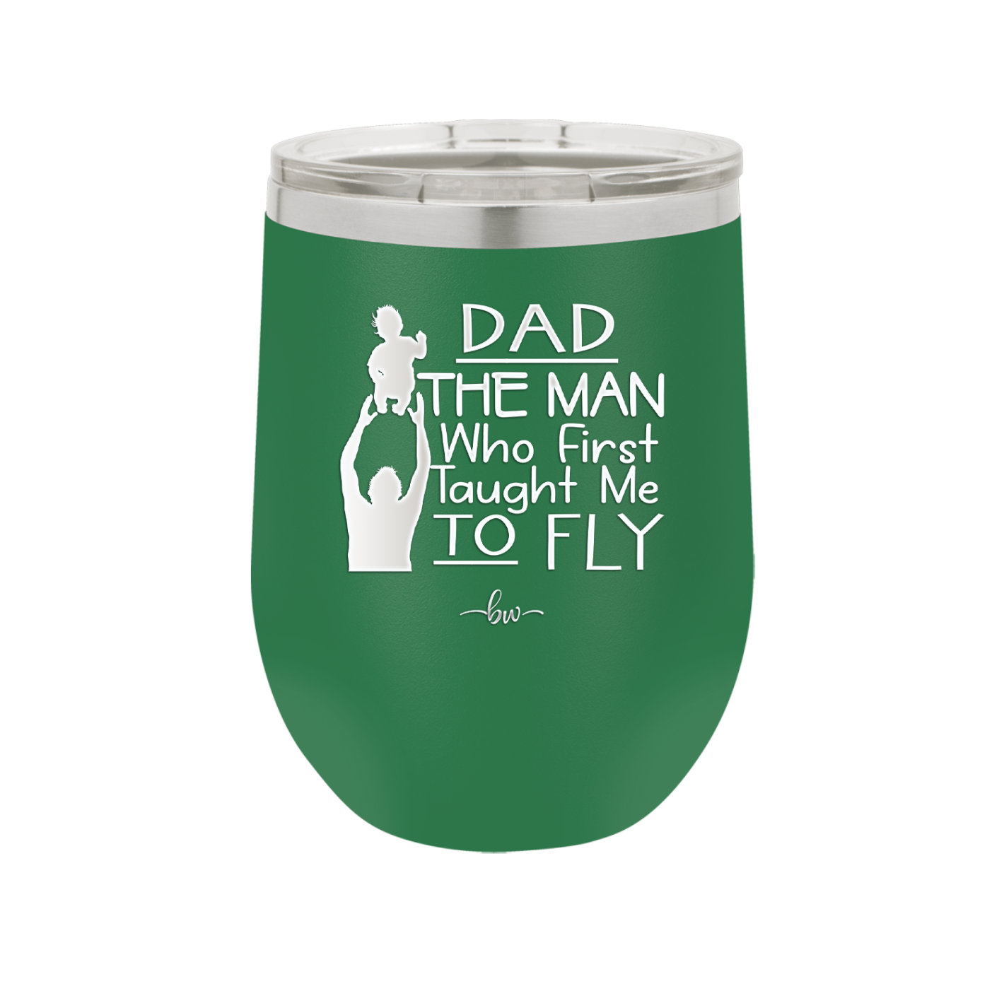 Dad the Man Who First Taught Me to Fly - Laser Engraved Stainless Steel Drinkware - 2189 -