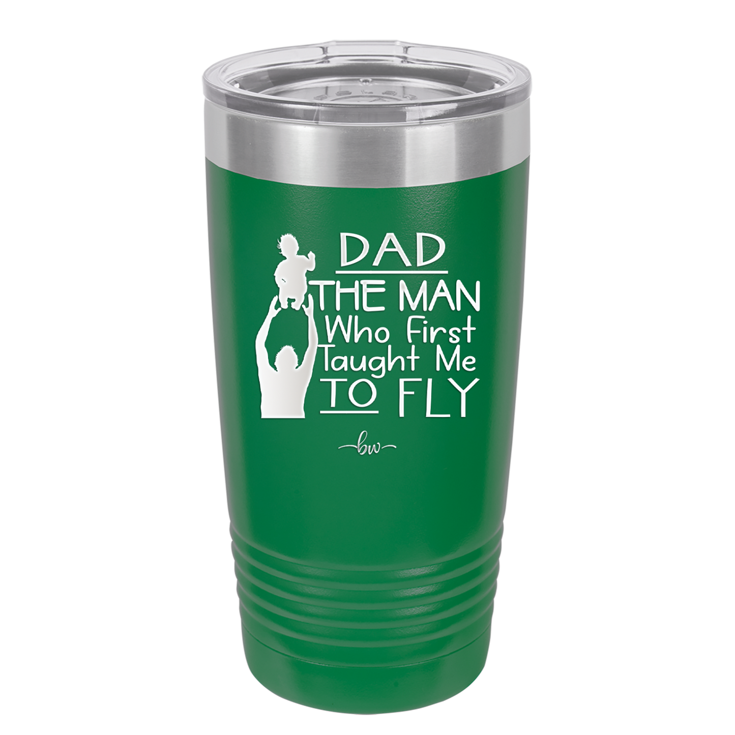 Dad the Man Who First Taught Me to Fly - Laser Engraved Stainless Steel Drinkware - 2189 -