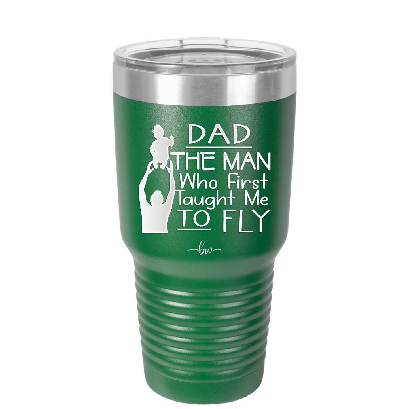 Dad the Man Who First Taught Me to Fly - Laser Engraved Stainless Steel Drinkware - 2189 -