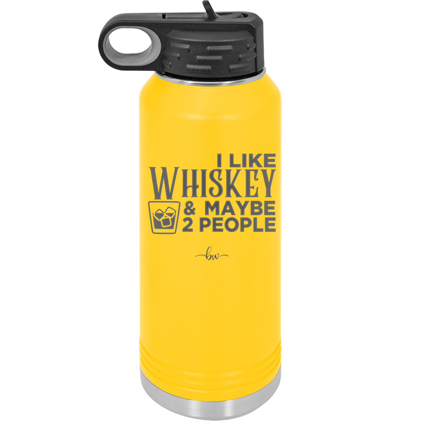 I Like Whiskey and Maybe 2 People - Laser Engraved Stainless Steel Drinkware - 2264 -