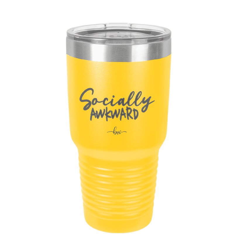 Socially Awkward - Laser Engraved Stainless Steel Drinkware - 2303 -