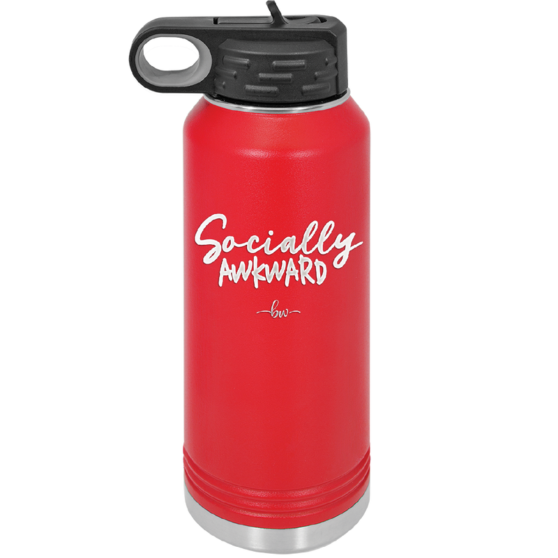 Socially Awkward - Laser Engraved Stainless Steel Drinkware - 2303 -