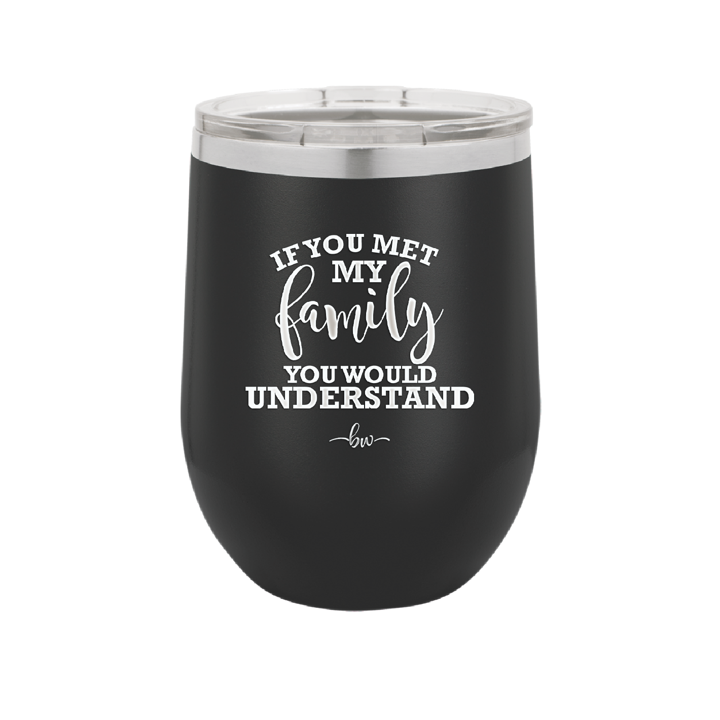 If You Met My Family You Would Understand - Laser Engraved Stainless Steel Drinkware - 2307 -