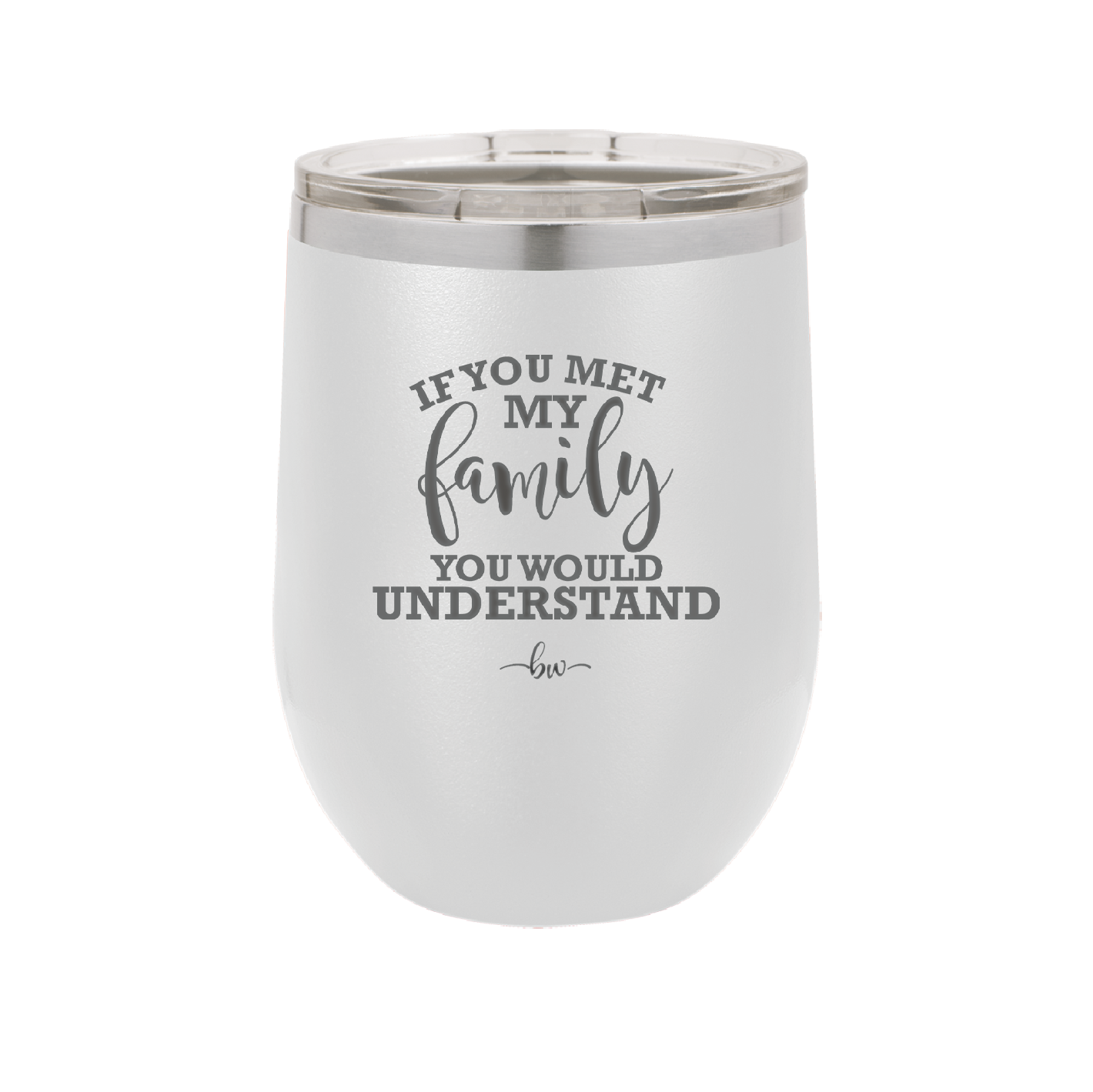 If You Met My Family You Would Understand - Laser Engraved Stainless Steel Drinkware - 2307 -