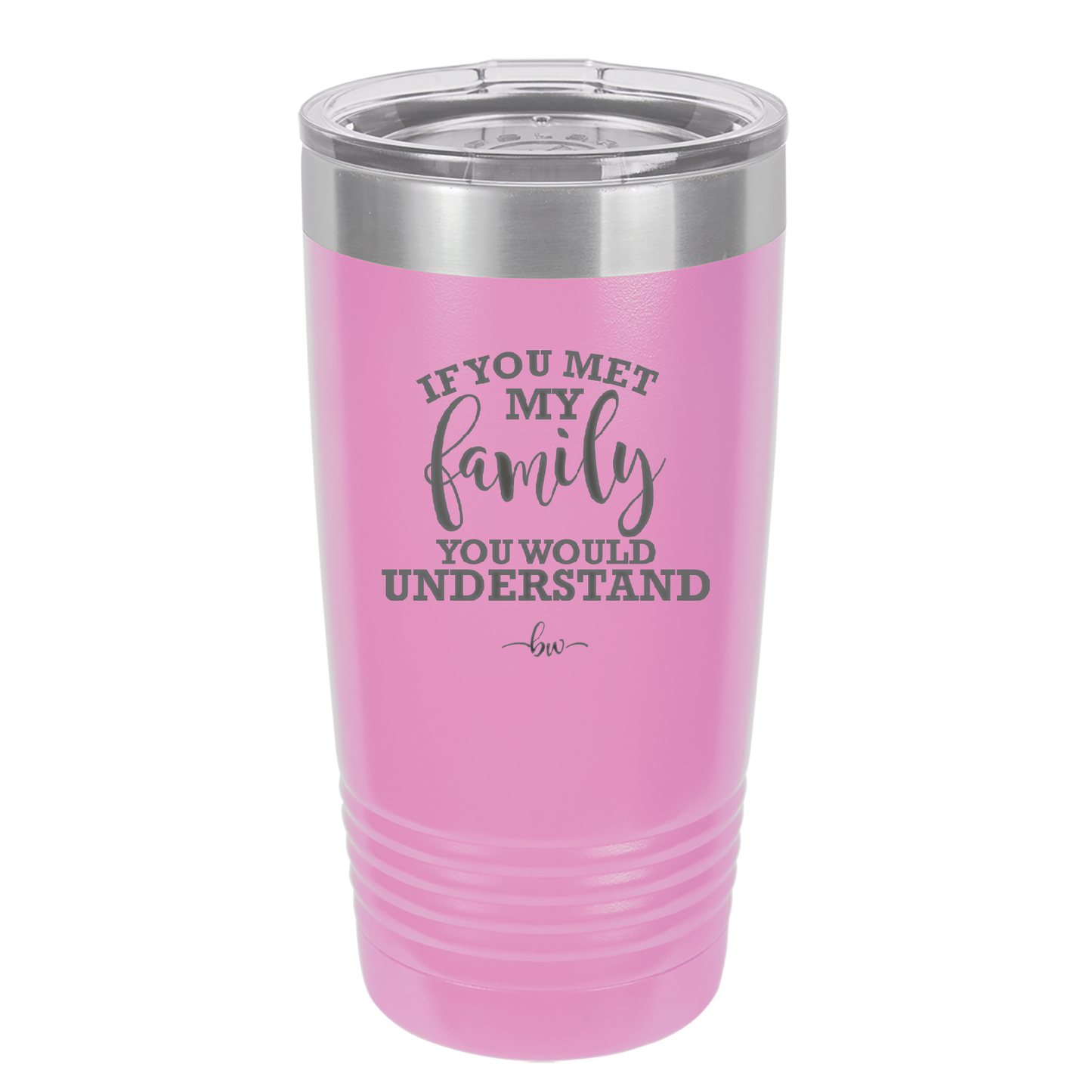 If You Met My Family You Would Understand - Laser Engraved Stainless Steel Drinkware - 2307 -