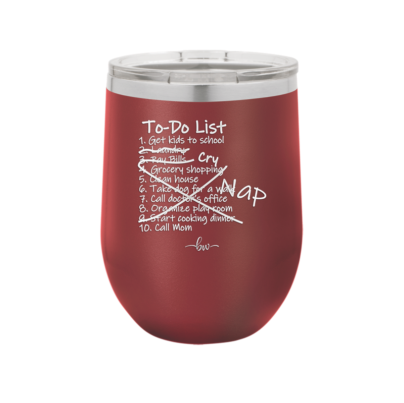 To Do List - Laser Engraved Stainless Steel Drinkware - 2329 -