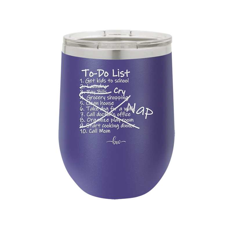 To Do List - Laser Engraved Stainless Steel Drinkware - 2329 -