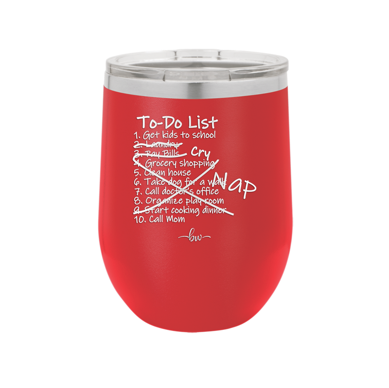 To Do List - Laser Engraved Stainless Steel Drinkware - 2329 -