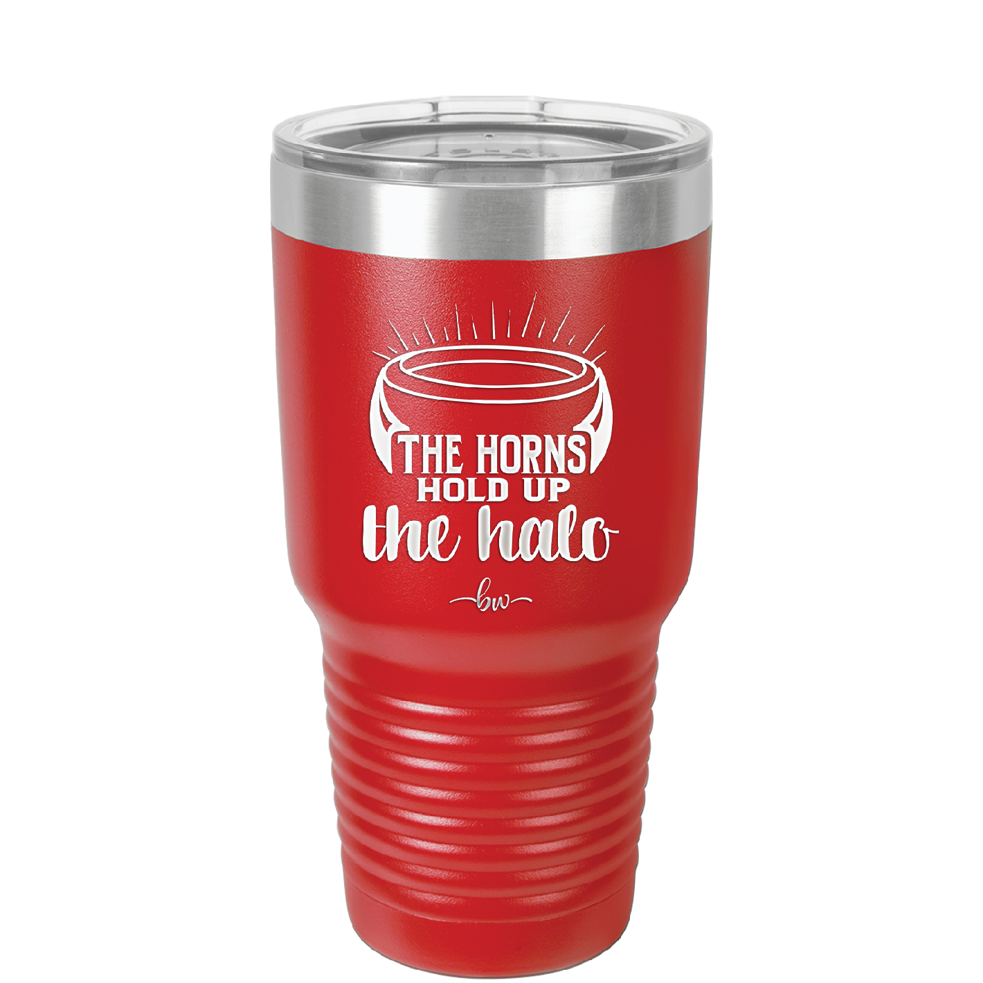 The Horns Hold Up the Halo - Laser Engraved Stainless Steel Drinkware - 2335 -