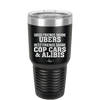 Good Friends Share Ubers Best Friends Share Cop Cars and Alibis - Laser Engraved Stainless Steel Drinkware - 2358-