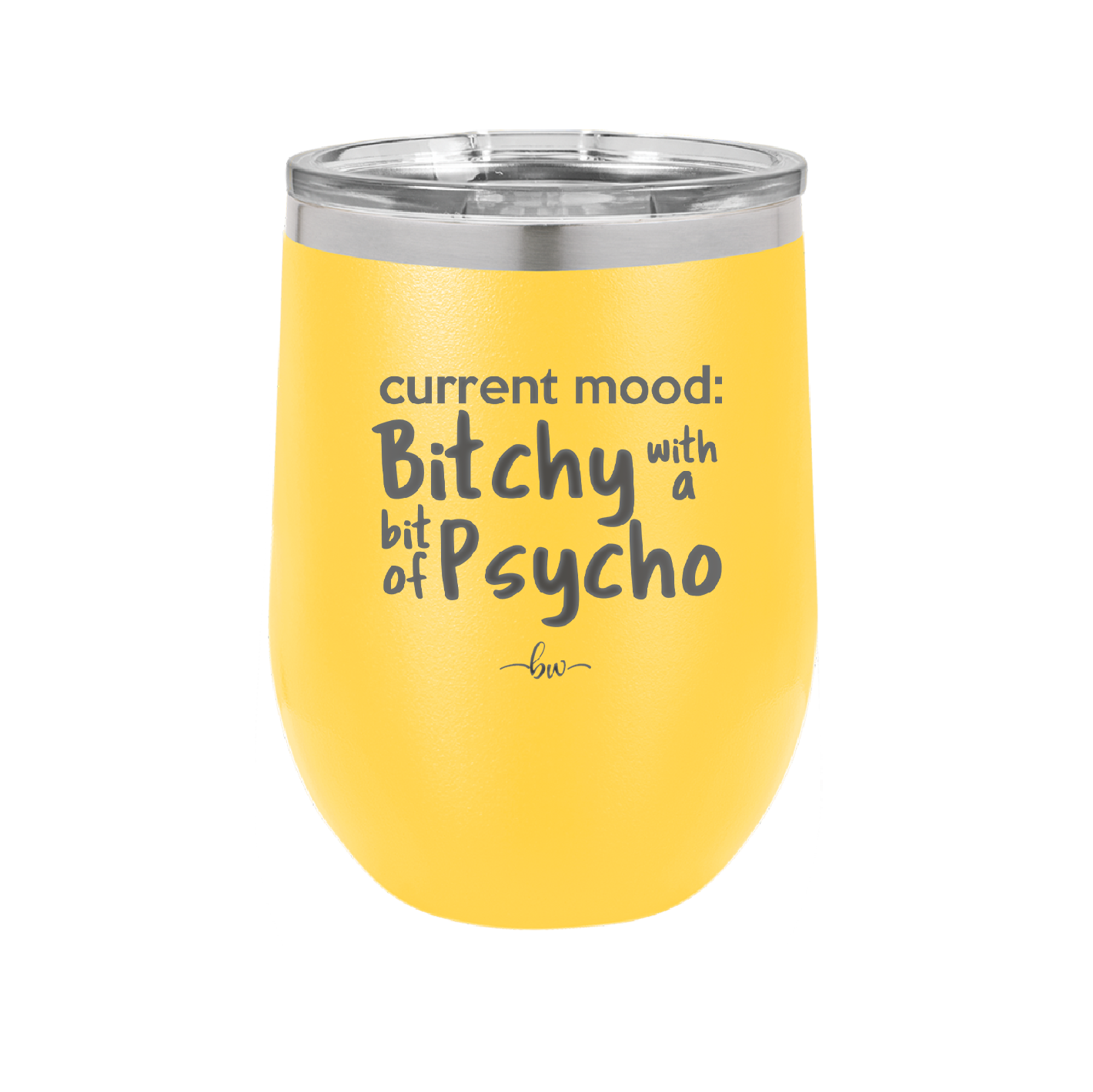 Current Mood: Bitchy with a Bit of Psycho - Laser Engraved Stainless Steel Drinkware - 2381 -