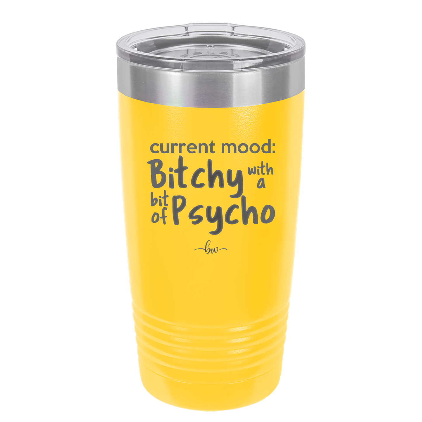 Current Mood: Bitchy with a Bit of Psycho - Laser Engraved Stainless Steel Drinkware - 2381 -