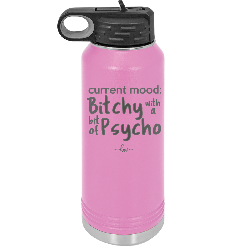 Current Mood: Bitchy with a Bit of Psycho - Laser Engraved Stainless Steel Drinkware - 2381 -