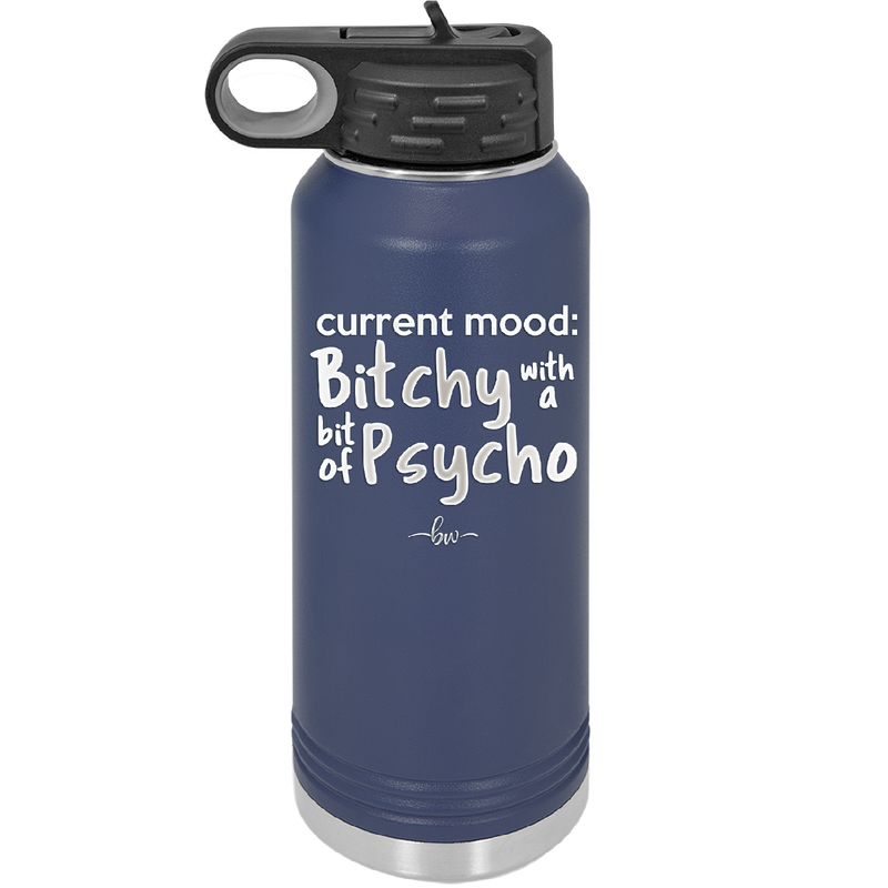 Current Mood: Bitchy with a Bit of Psycho - Laser Engraved Stainless Steel Drinkware - 2381 -