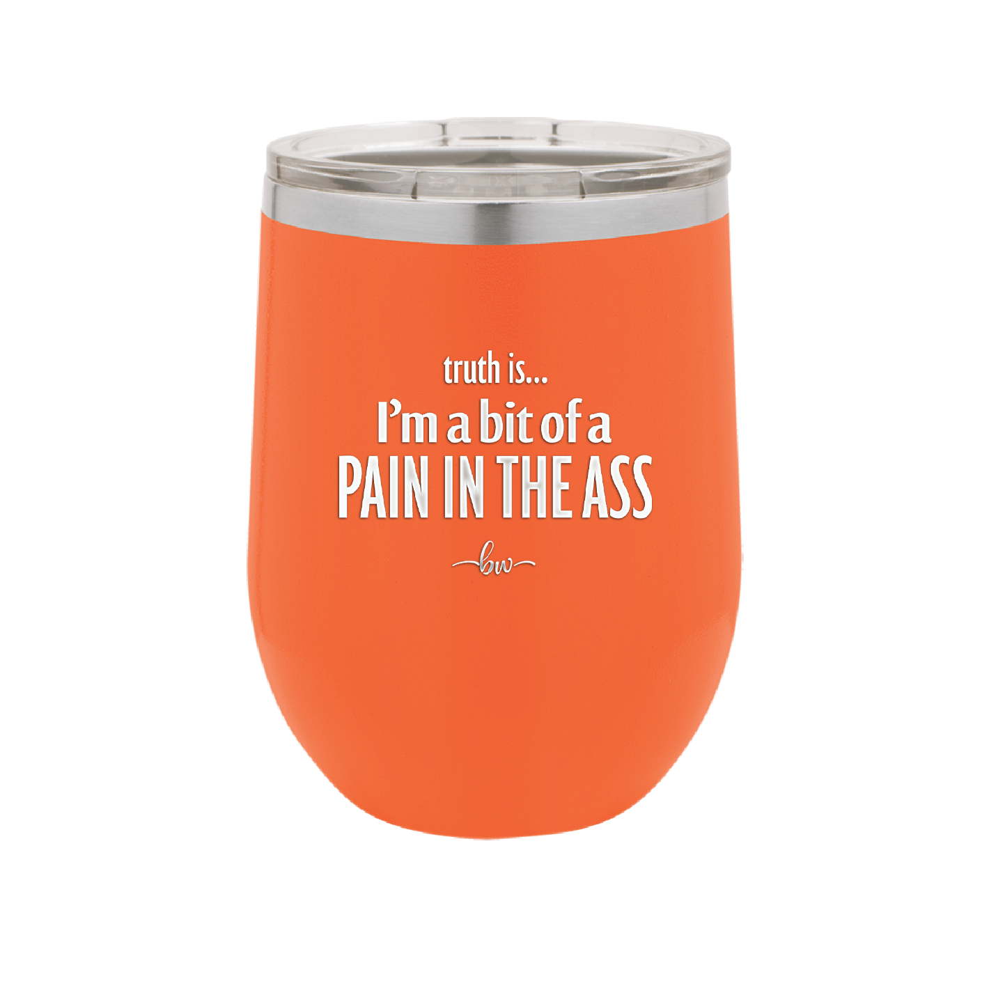 Truth is I'm a Bit of a Pain in the Ass - Laser Engraved Stainless Steel Drinkware - 2411 -