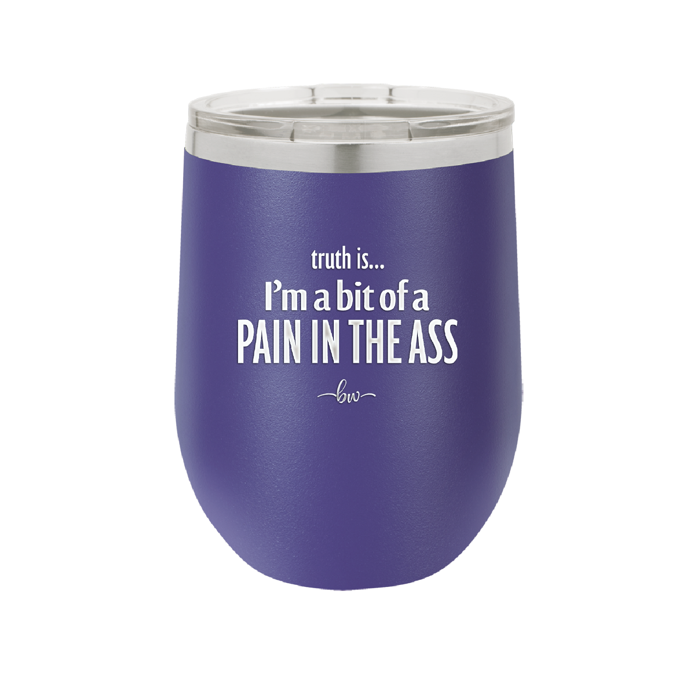 Truth is I'm a Bit of a Pain in the Ass - Laser Engraved Stainless Steel Drinkware - 2411 -