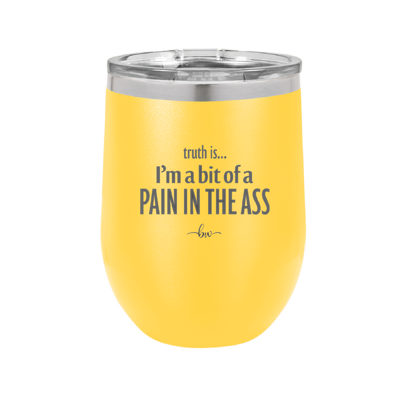 Truth is I'm a Bit of a Pain in the Ass - Laser Engraved Stainless Steel Drinkware - 2411 -