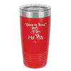 20 oz hang in there my ass tumbler in red