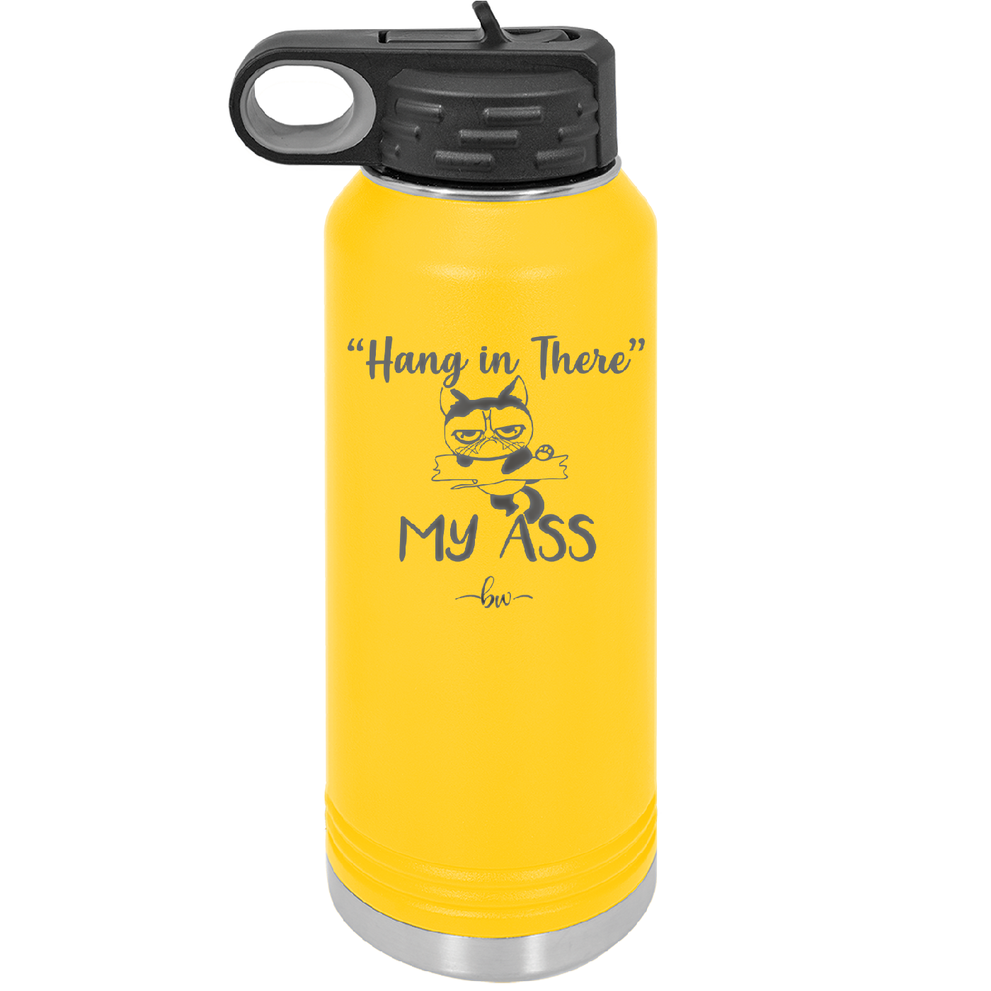 32 oz hang in there my ass tumbler in yellow