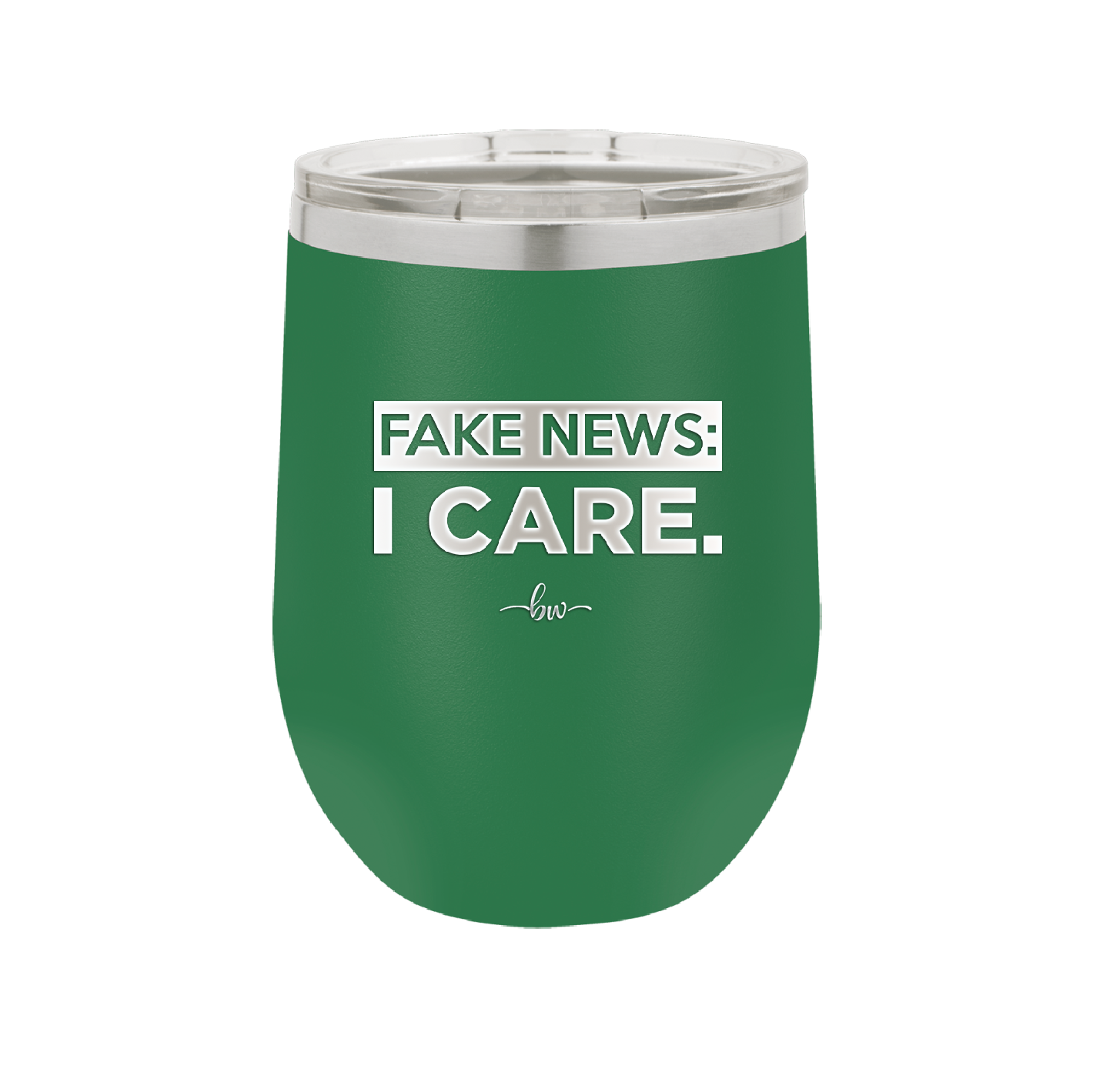 Fake News I Care - Laser Engraved Stainless Steel Drinkware - 2449 -