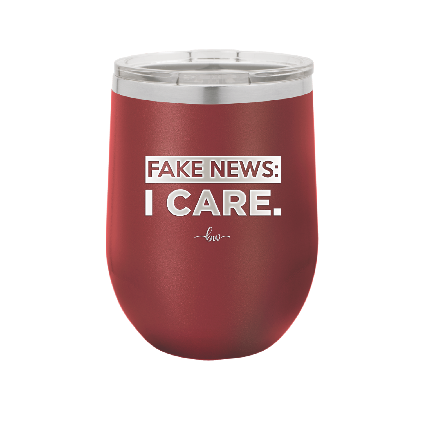 Fake News I Care - Laser Engraved Stainless Steel Drinkware - 2449 -