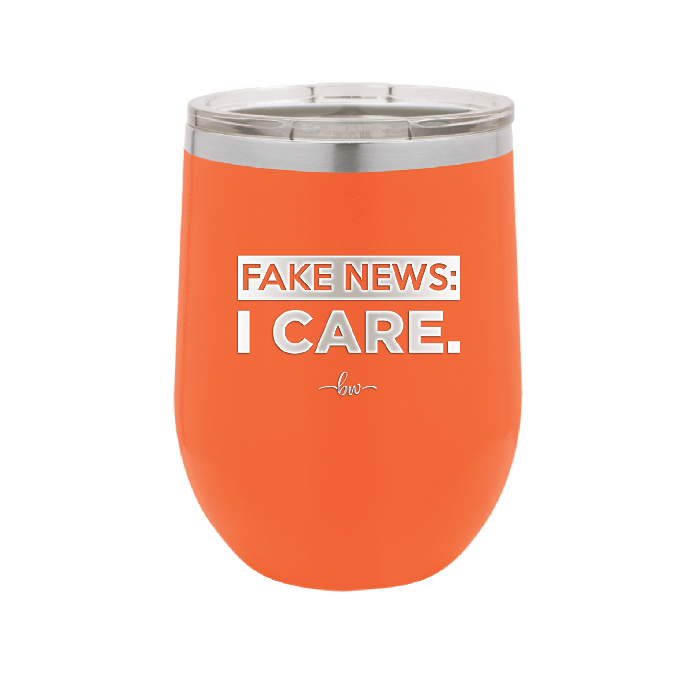 Fake News I Care - Laser Engraved Stainless Steel Drinkware - 2449 -